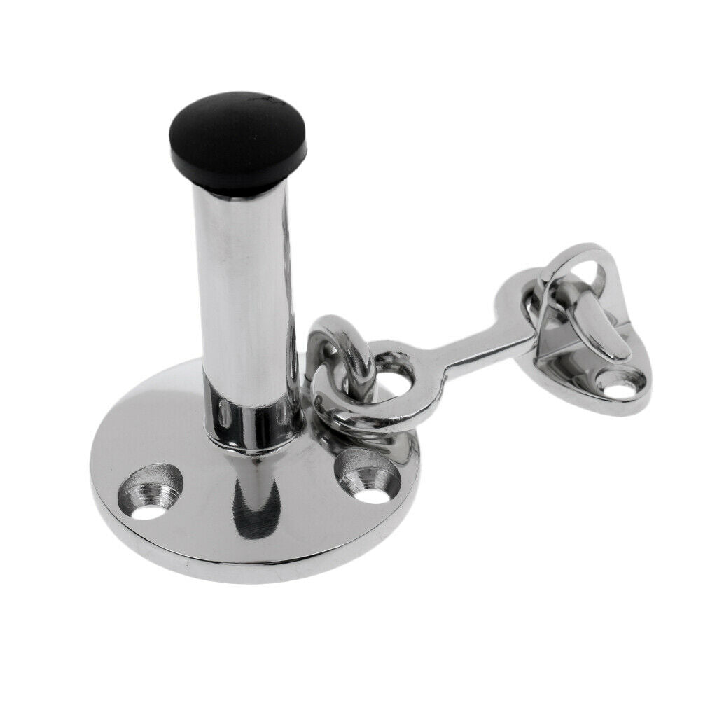 Marine Door Stop and Holder w/ Bumper Heavy Duty Stainless Steel Boat/Marine