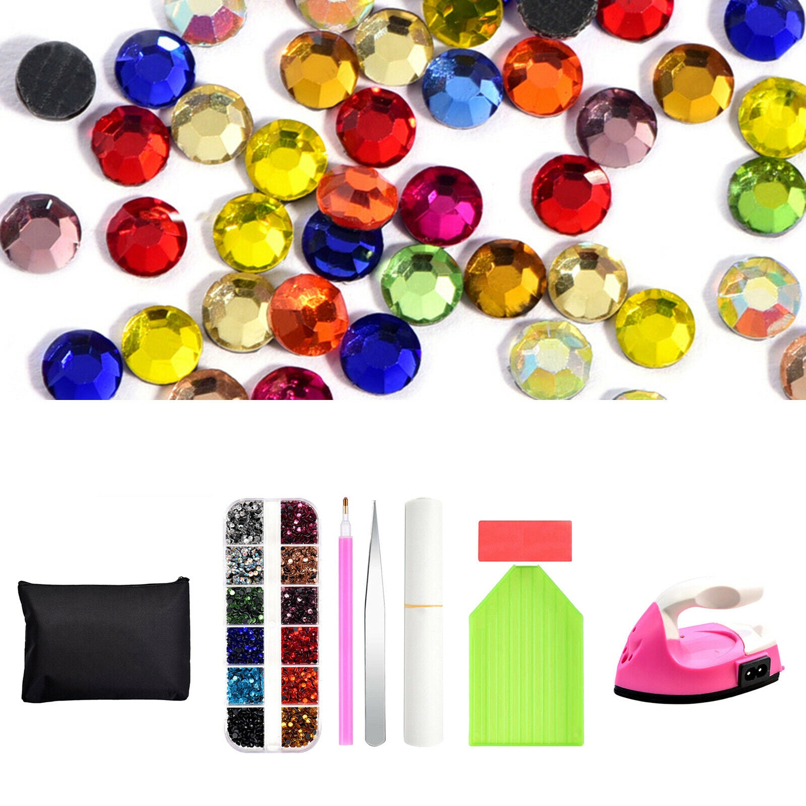 Heat Press Machine Steam Iron Garment Iron Hotfix Rhinestones DIY and Craft