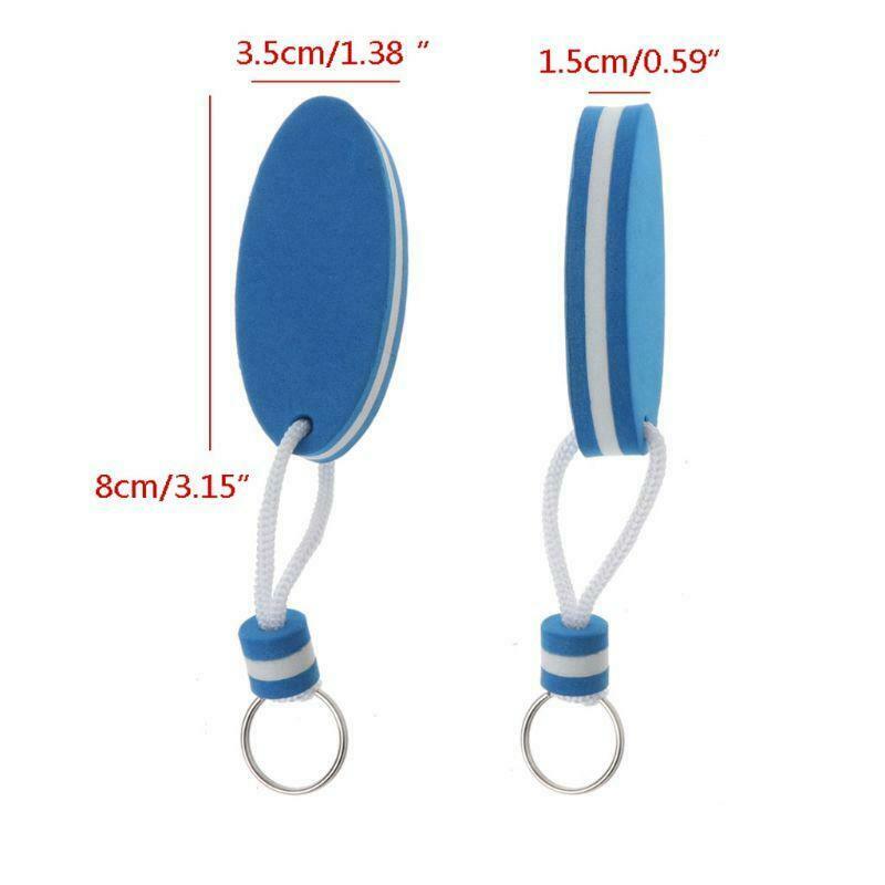 5Pcs Oval Foam Floating Keychain Boating Fishing Surfing Outdoor Sports Keyrings