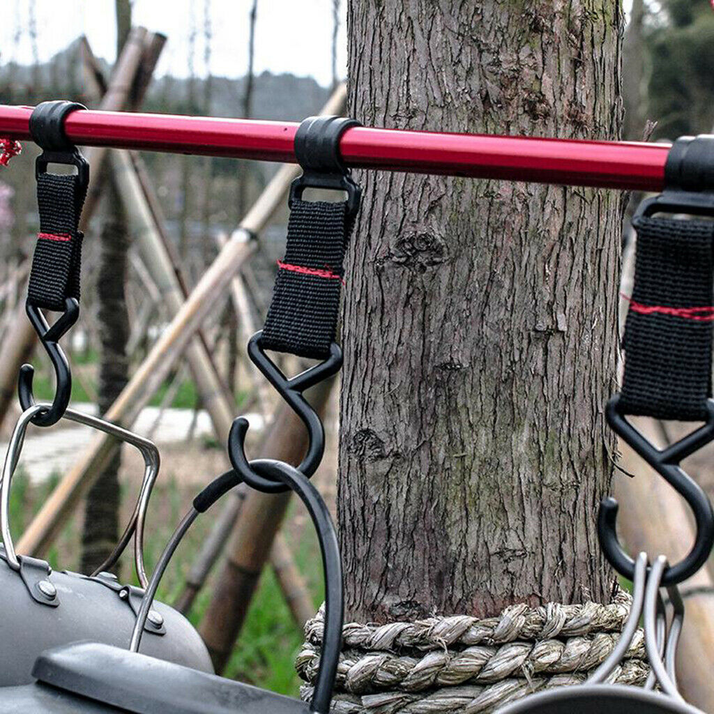 2X Outdoor Awning Tent Hanging Hook Tool Holder for Camping Cookware Inner 19mm
