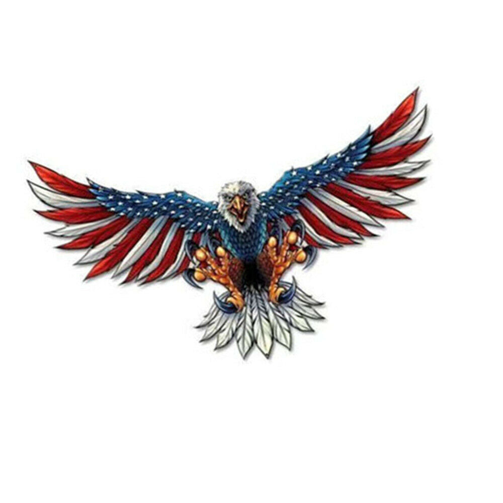Iron Metal American Flag Bald Eagle Wall Art 40*24cm Hanging Patriotic Decor