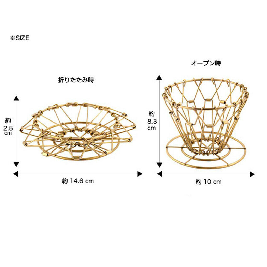 Coffee Filter Cup Coffee Dripper Foldable Reusable Funnel Filter Paper Rack
