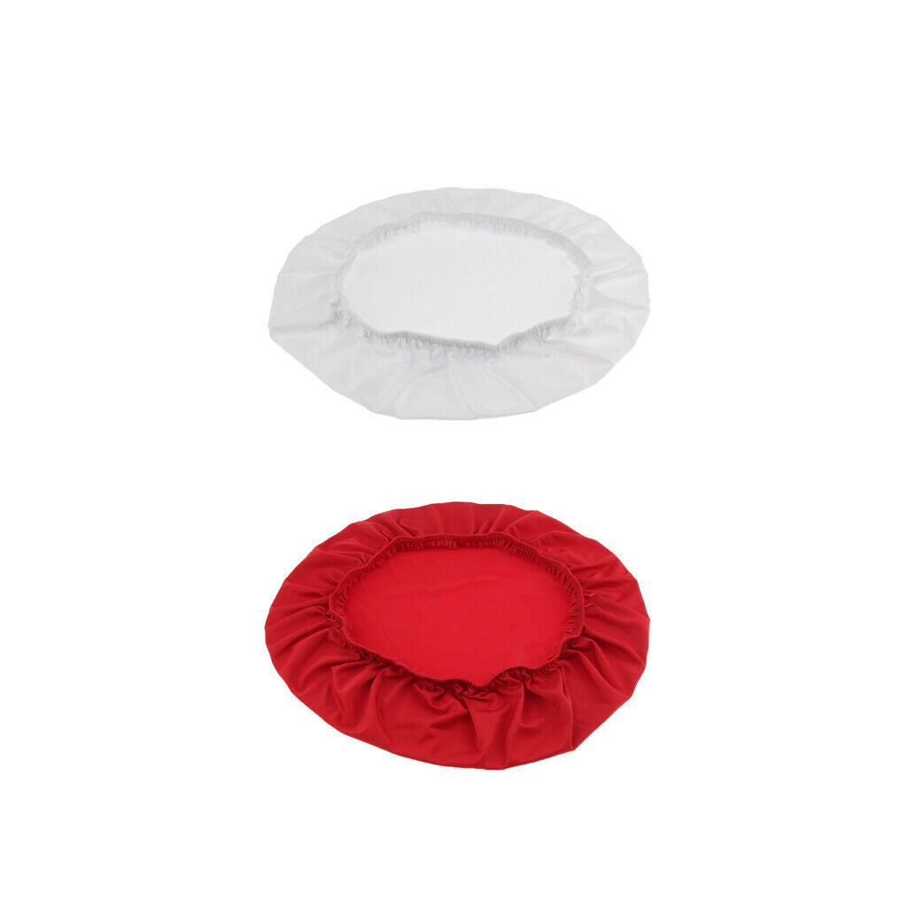 White &Red 2Pcs Anti-Dust Chair Seat Cover Wedding Dining Room Chair Protectors