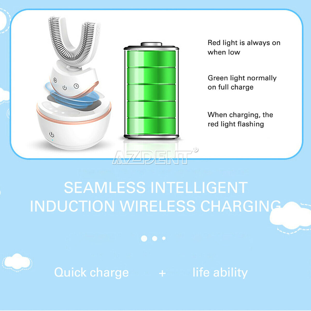 UltrasonicElectric Toothbrush U-Type Ultraviolet Disinfection Inductive Charging