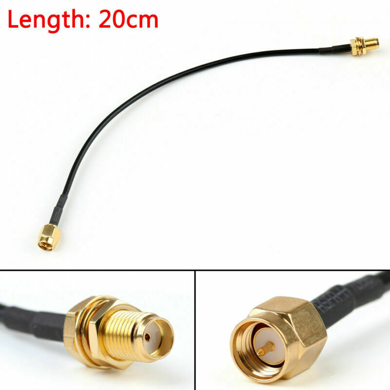 5x 20cm RG174 Cable SMA Male Plug To SMA Female Jack Bulkhead Coax Pigtail 8in