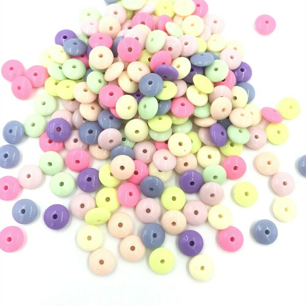 500pcs Acrylic beads DIY material kidâ€™s Jewelry necklace Accessories 8mm
