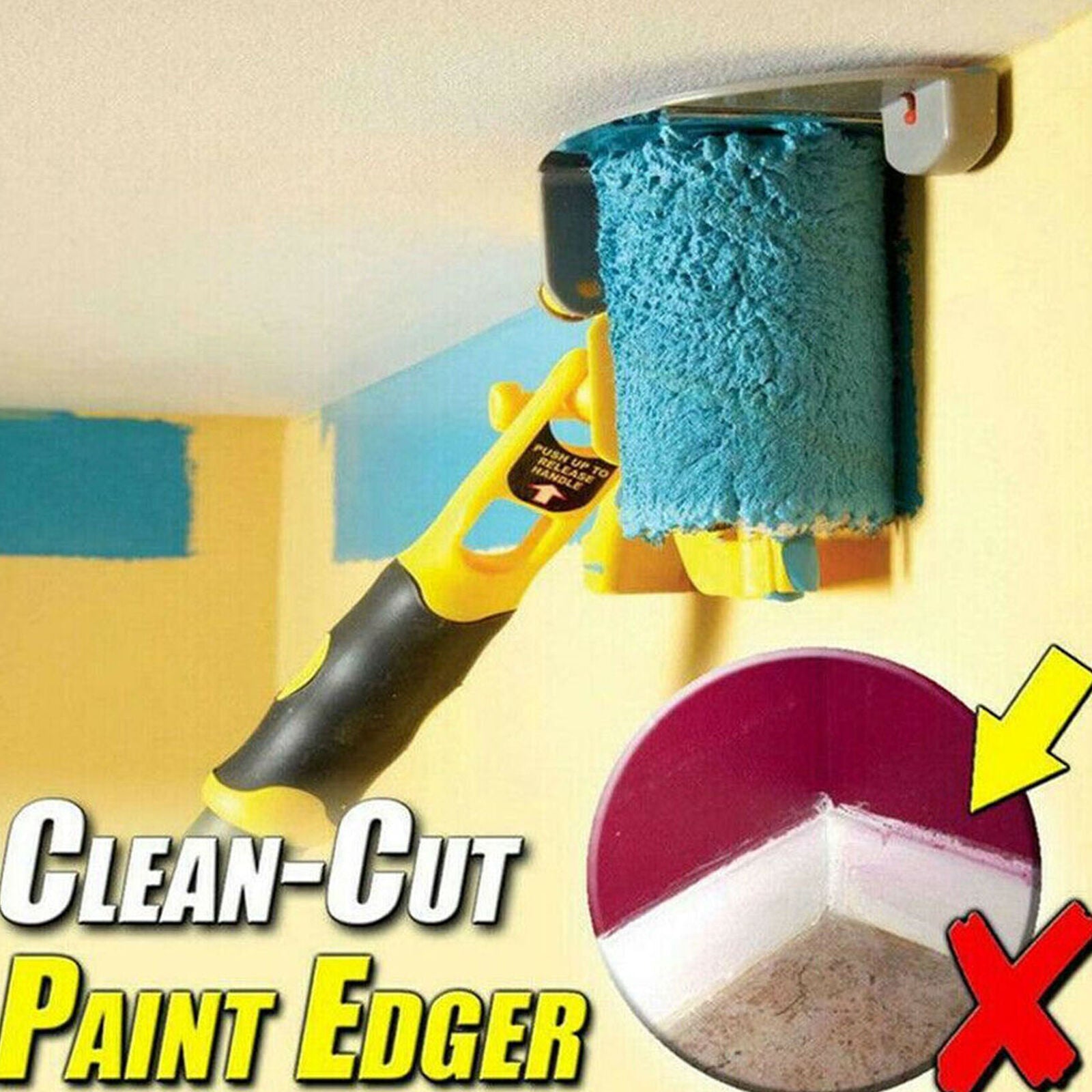 Clean-Cut Paint Edger Roller Brush Safe Tool for Room Home Wall Ceiling