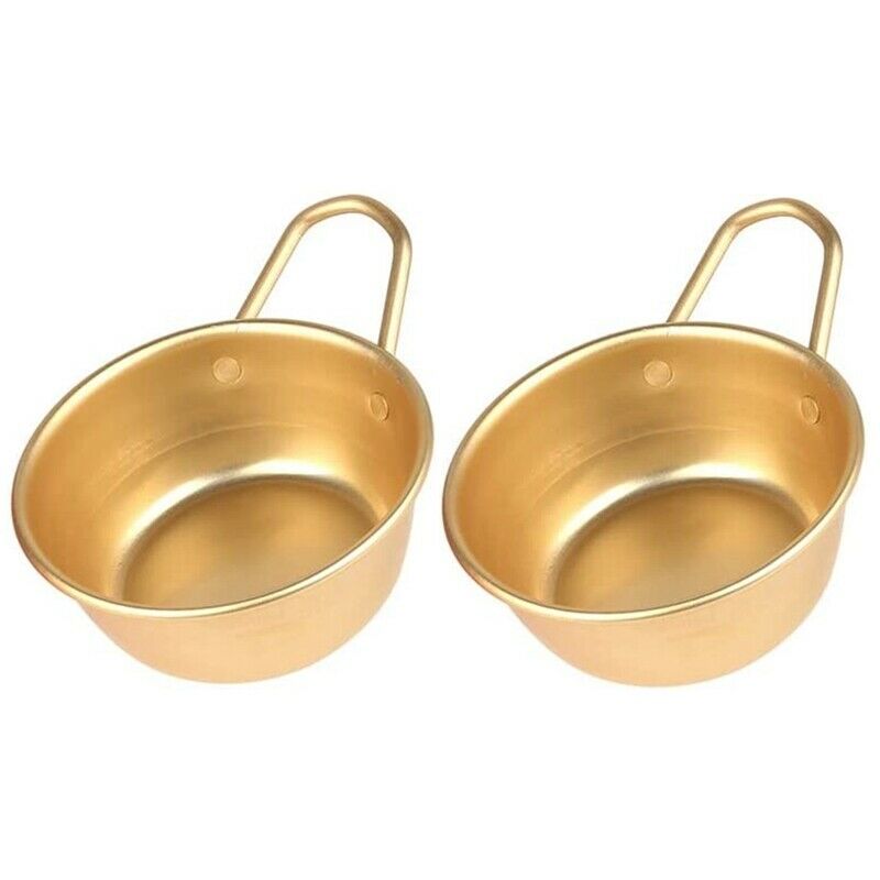 2PCS Makgeolli Bowls Aluminum Korean Traditional Bowls for Korean  Rice WineR8R2