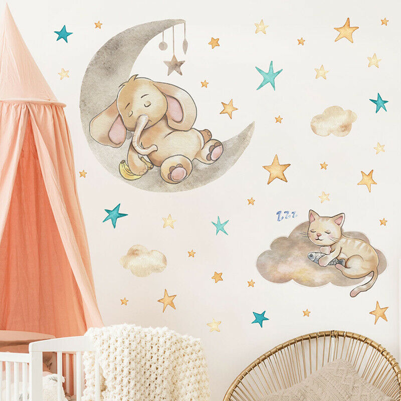 Cartoon Wall Stickers for Kids Room Baby Room Decoration Wall Decals Room