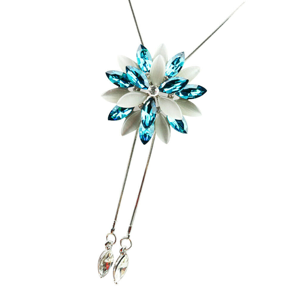 Western Latest Sweater Long Adjustable Chain Necklace Big Snowflake Pendant -