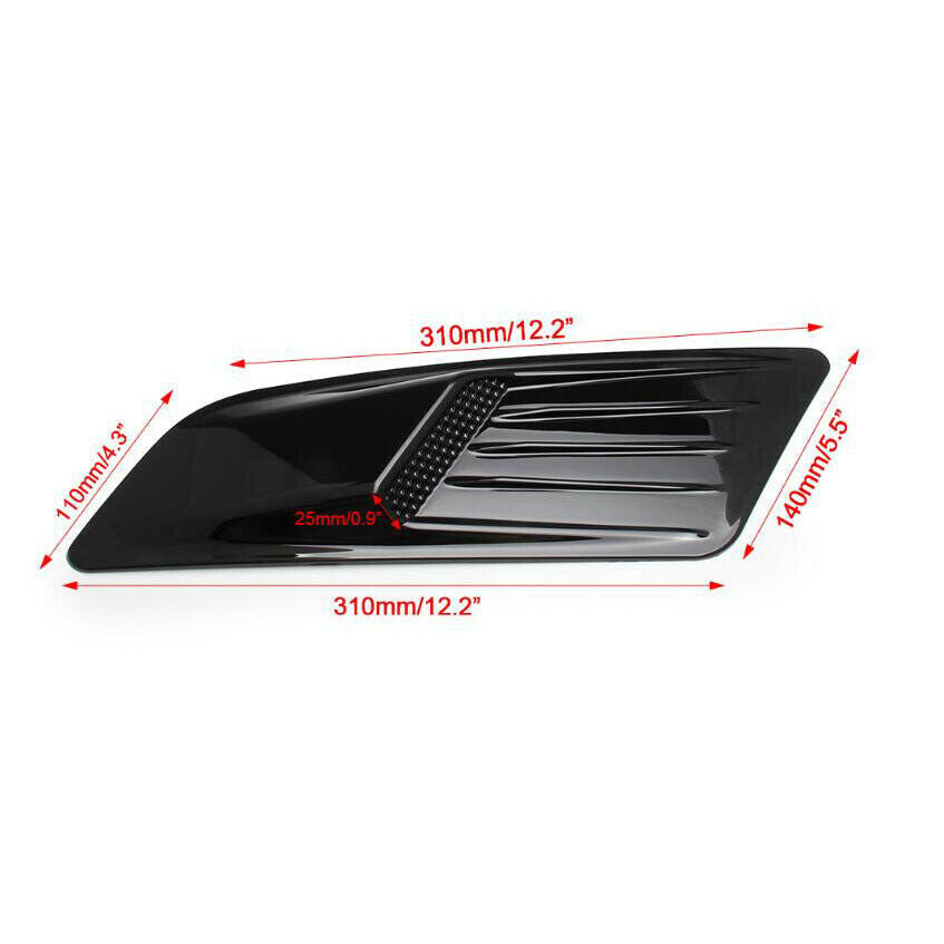 Front Hood Air Vent Molding Cover Trim For Ford Mustang 2015-2017 BLK