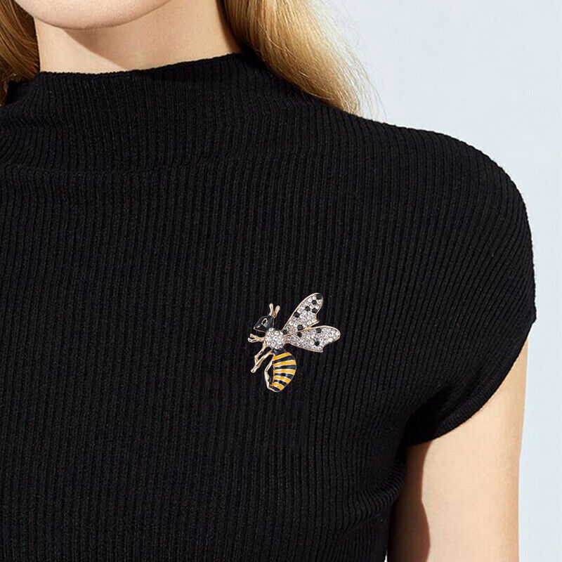 Fashion Rhinestone Enamel Bee Insect Brooch Pin Scarf Corsage Jewelry Gi.l8