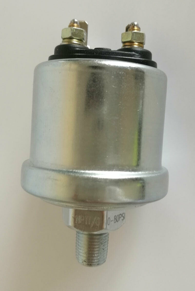 Oil Pressure Sending Unit 0-80 psi 10-180ohm w/16psi Low Alarm Switch 1/8â€-27NPT