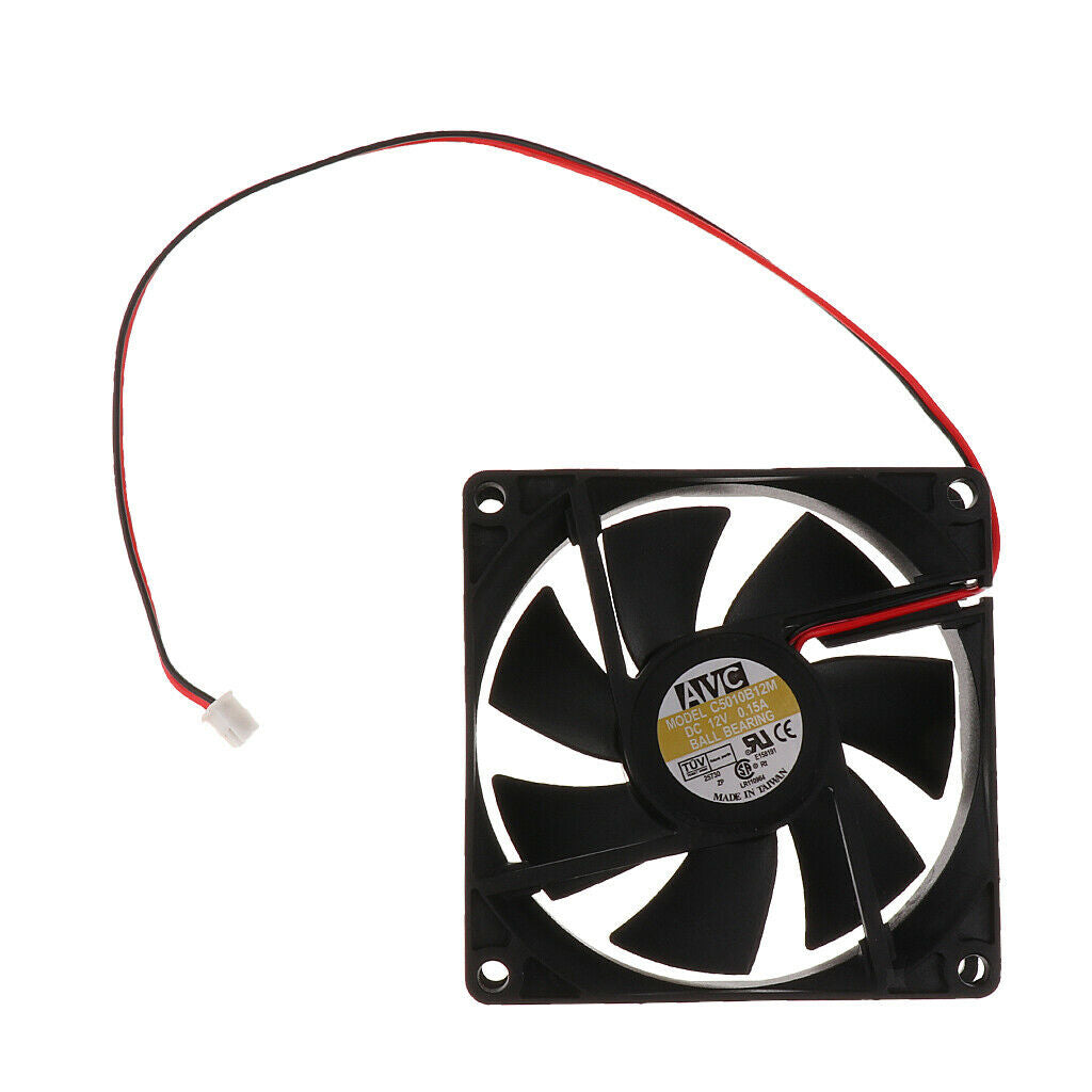 12V Cooling Computer Case Fan 2-Pin DC12V Cooler Fan for Computer 80x80x25mm