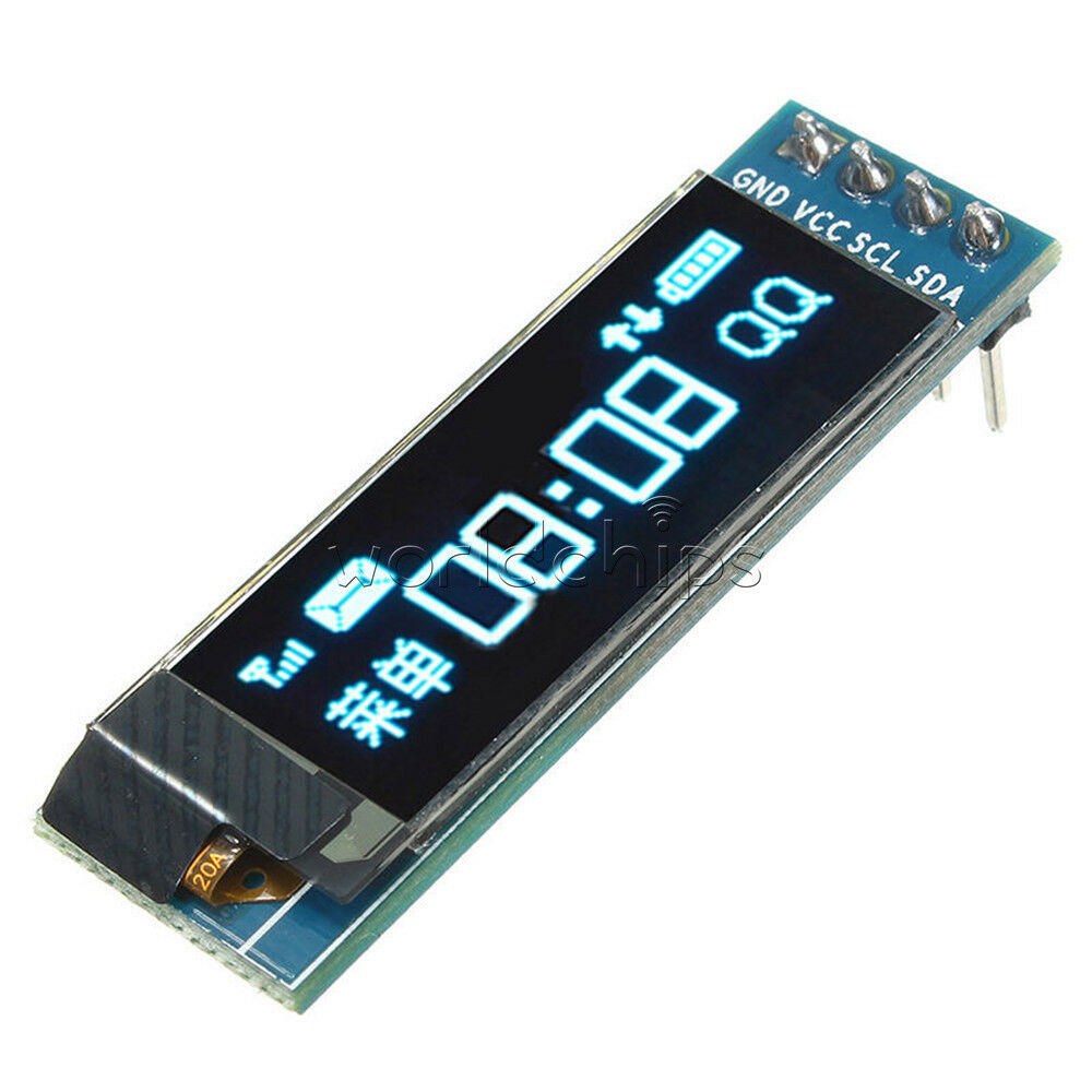 Blue IIC I2C 0.91'' 128x32 OLED LCD Display DIY Module 3.3V/5V For PIC Arduino