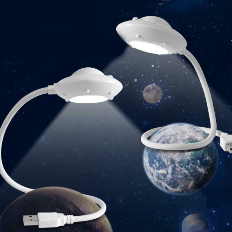 USB Reading Lamp UFO Flying LED Night Light Creative Computer Desk Lamp