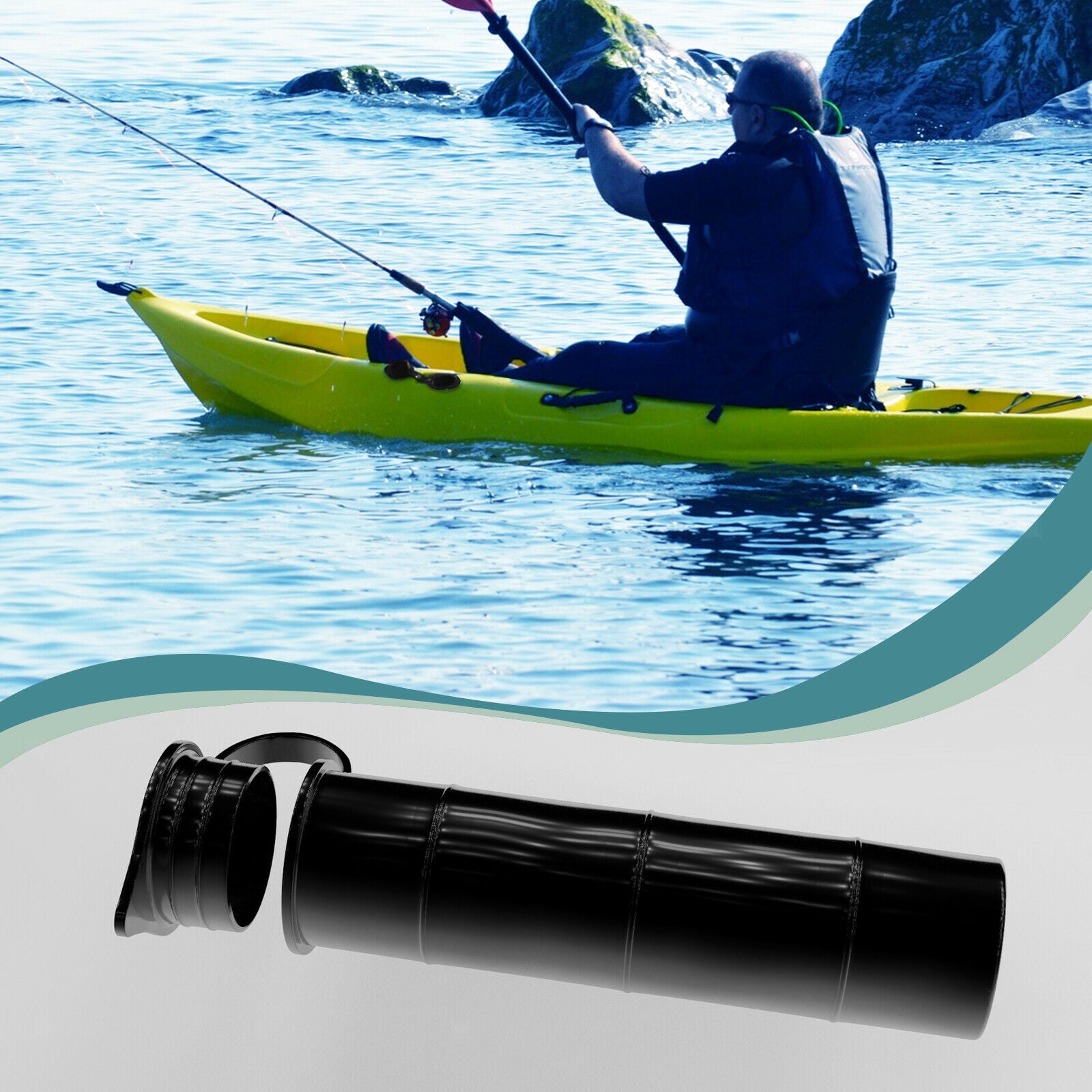 Rubber Boat Fishing 2 "Rod Holder Pole Rest Insert Tube UV Stable