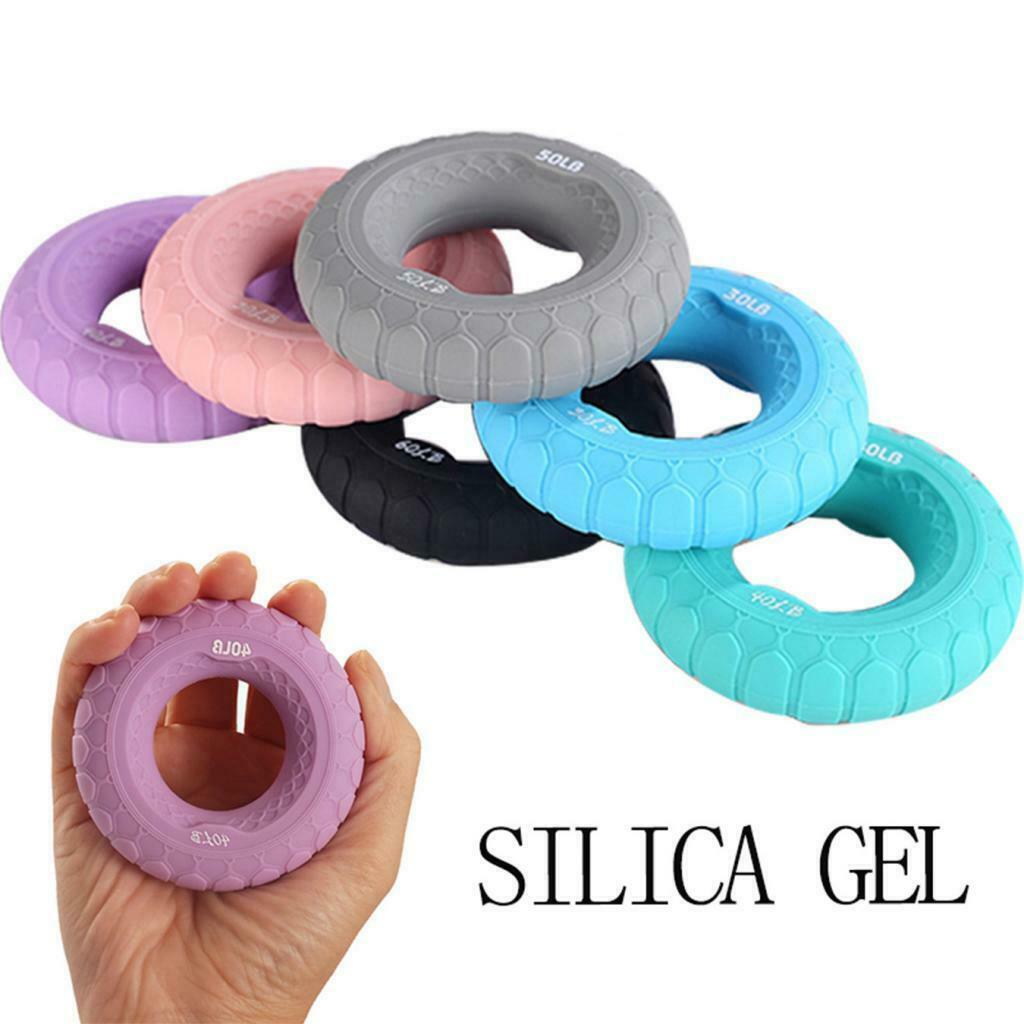 3inch 30LB Silicone Strength Wrist Gripper Ring Muscle Power Training Blue