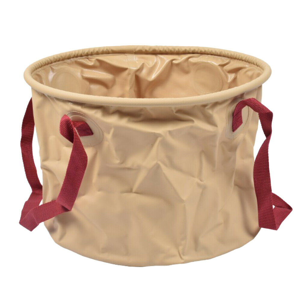 Folding Water Bucket Outdoor Water Storage Barrel Brush Clean Pail Tank 10 L