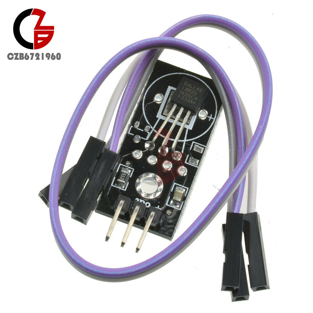 DS18B20 Temperature Sensor Board 5V Digital Signal Output Module w/ Dupont Line