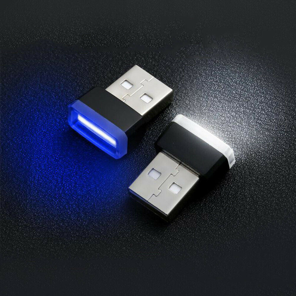3PC Mini Lamp Bulb Accessory USB LED Car Interior Light Neon Atmosphere Ambient~