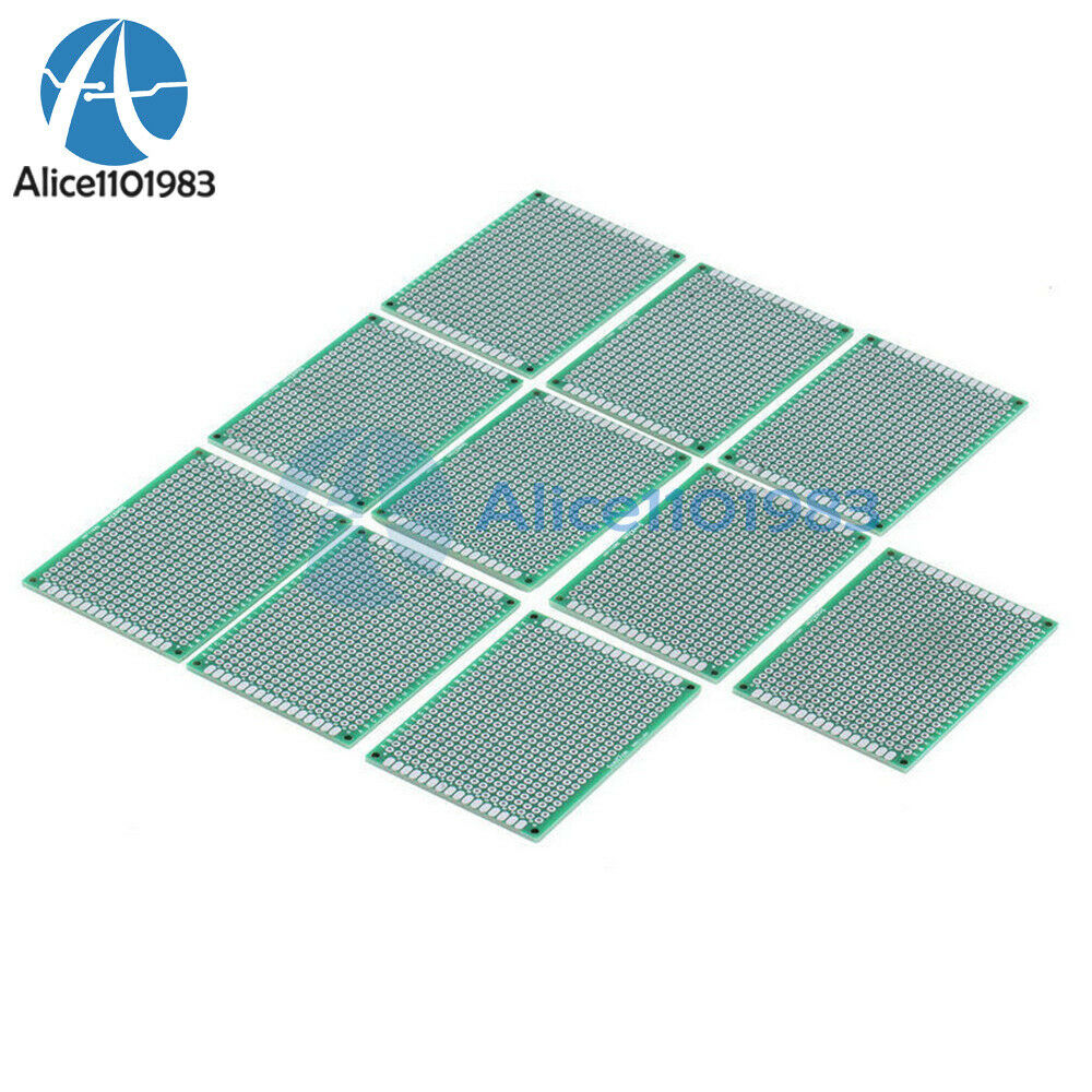 8PCS Double Side Prototype PCB Tinned breadBoard 5x7 4x6 3x7 2x8CM Each 2Pcs FR4