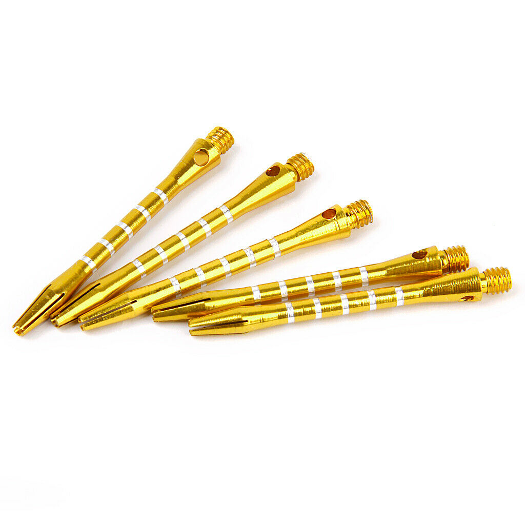 2x 5pcs Golden Aluminum Dart Shafts Replacement Part 2 inch 50mm