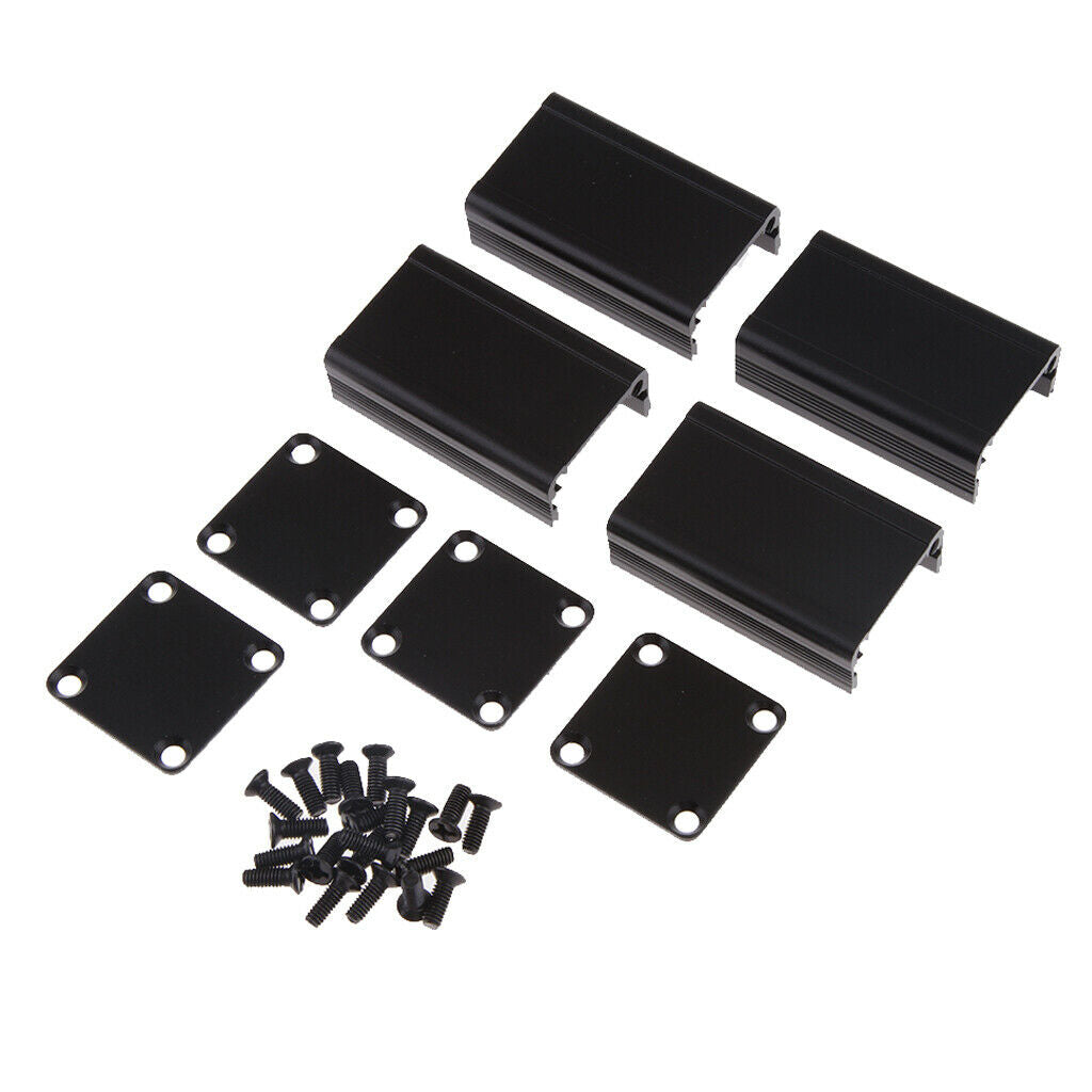 2 Pieces Extruded Aluminum PCB Project Box Electronic Enclosure Case DIY