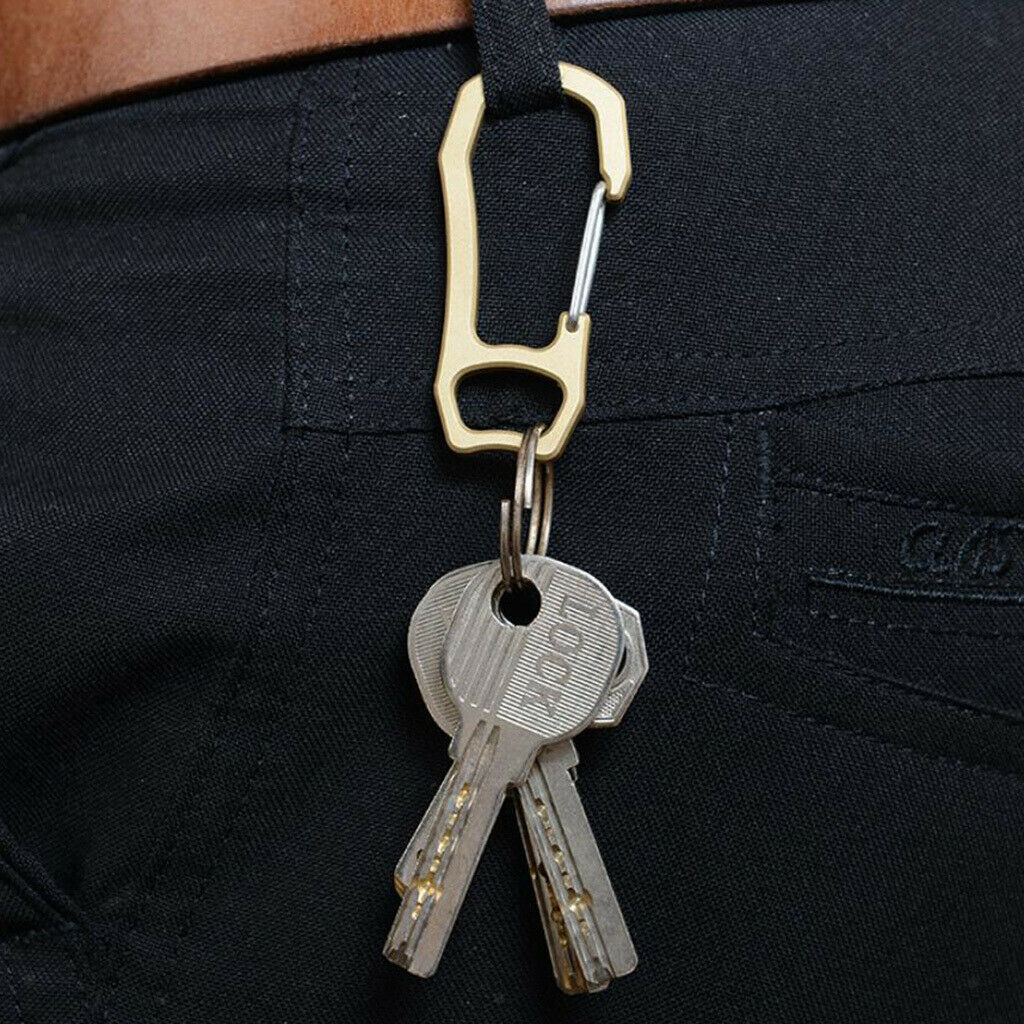 Backpack snap hook with spring lock brass key ring