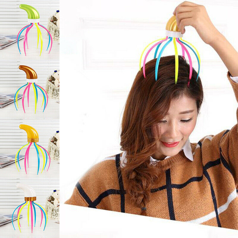 Rotatable Head Massager Octopus Scalp Stress Relax Scratcher Head To.l8