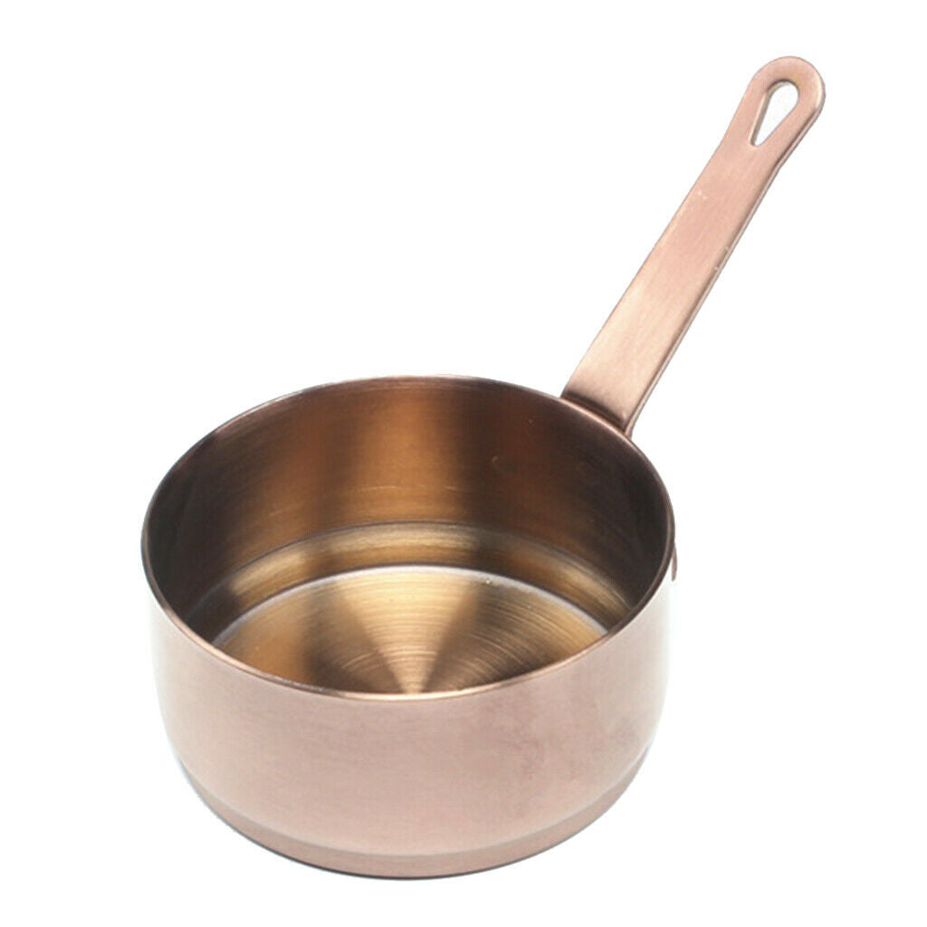 50&100ml Mini Stainless Steel Sauce Pan Milk Warmer Pan Nonstick Household