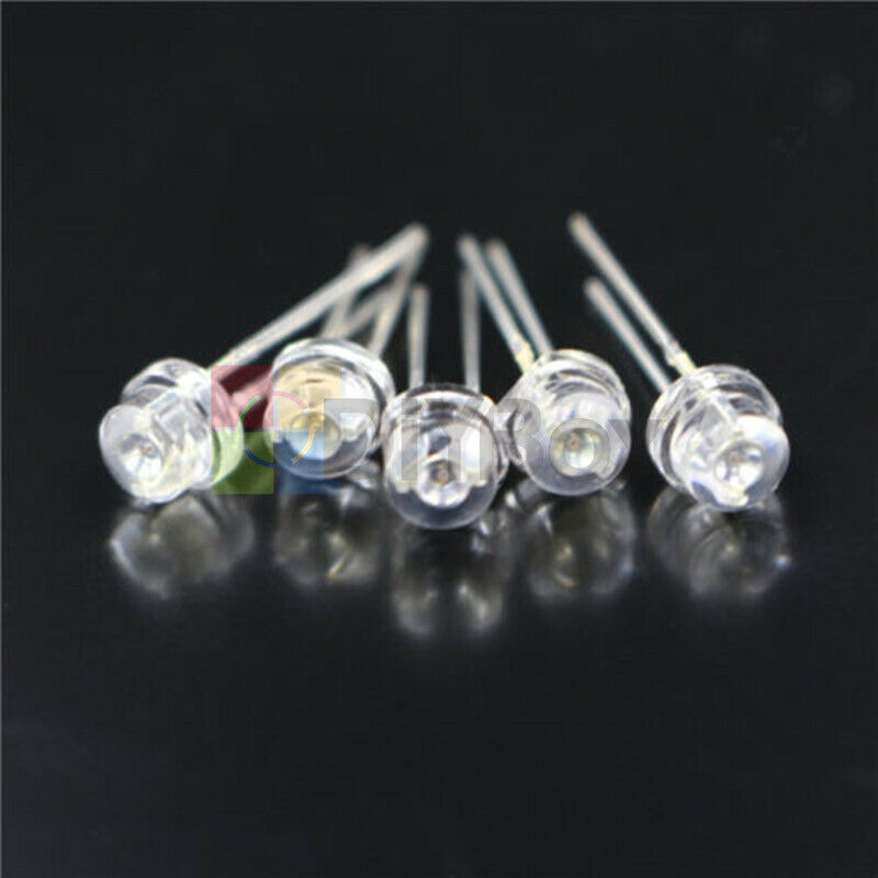 100Pcs Straw Hat F5 5MM led Lamp White LED Light Emitting Diode