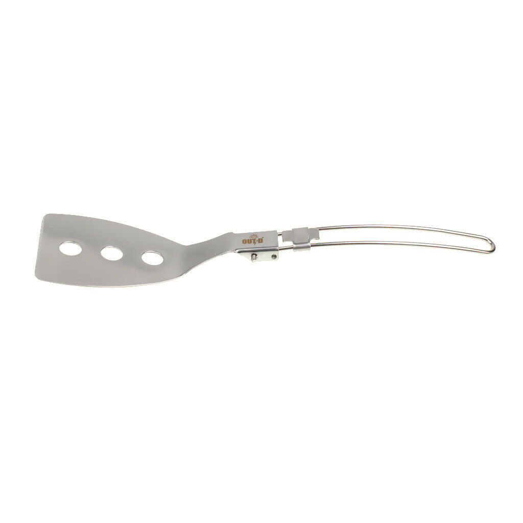 Portable Spatula Stainless Steel Cooking Supplies Food Turner for Hiking