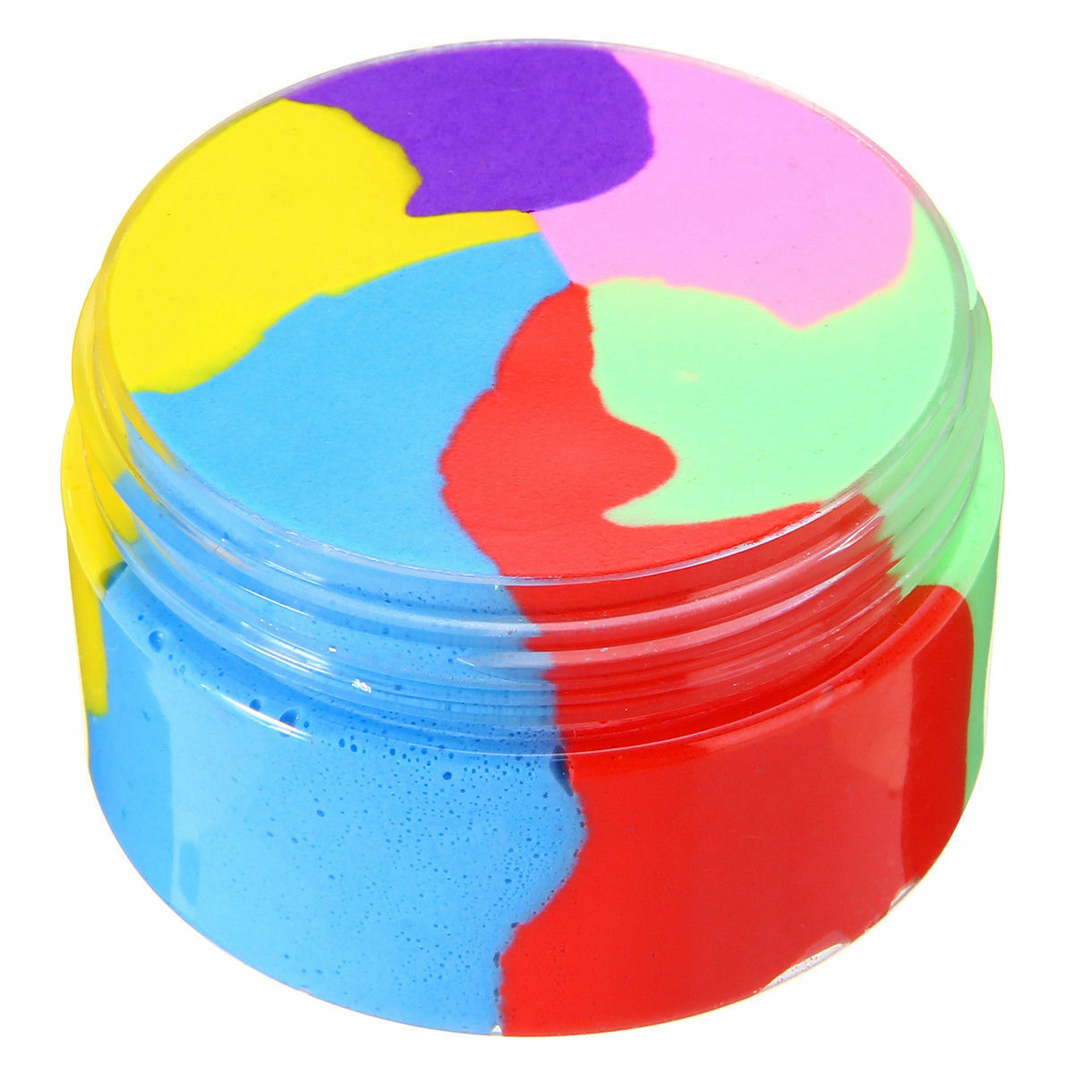 Glossy Cotton  Rainbow Puff Slime And Borax Kids Stress Relief Toys
