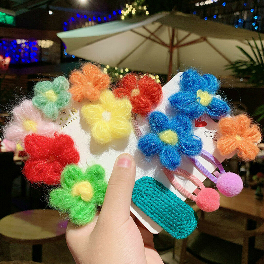 10pcs Crochet Flowers Patches Embellishment Scrapbook for Bag Decor Craft