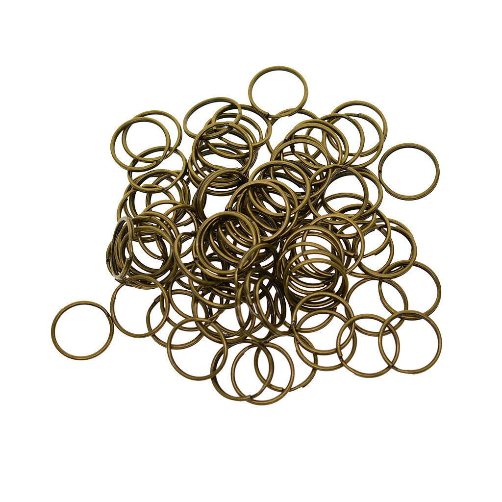 20mm (4/5 inch) Steel Split Ring – Pack of 100 / Key Chain Ring Connectors,