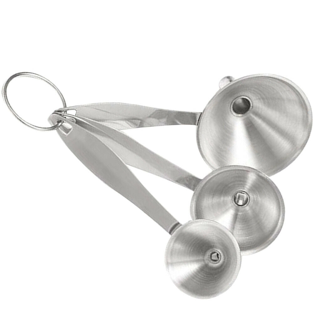 3 pieces / set stainless steel kitchen funnel wide neck can filter