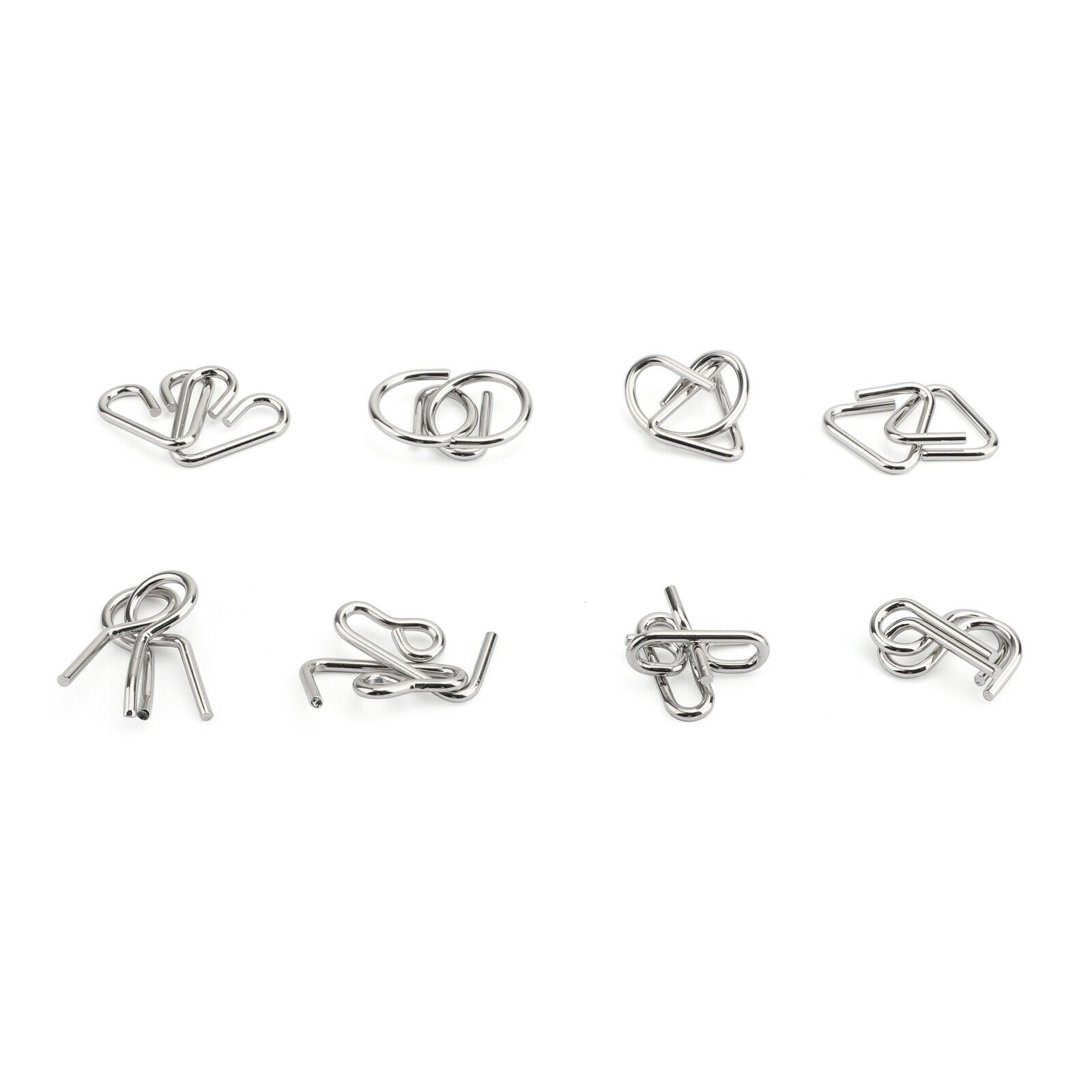 Metal Wire Puzzle Game IQ Test Mind Gift Brain Teaser Toys Magic Ring B AV