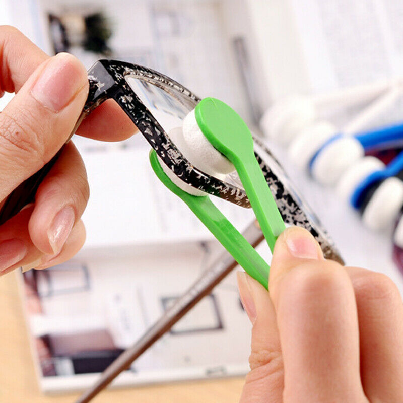 1PC Mini Two-side Glasses Brush Microfiber Spectacles Cleaner  Brush Screen  Qx