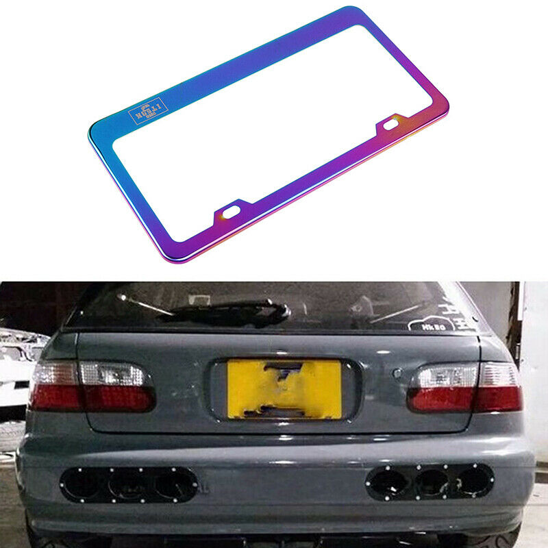 Chrome Stainless Steel Metal License Plate Frame Tag Cover Universal For USA/CAN