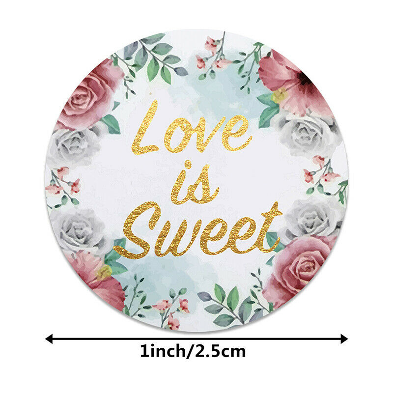 500pcs/roll Floral Thank You Stickers Seal Label Wedding Stick.l8