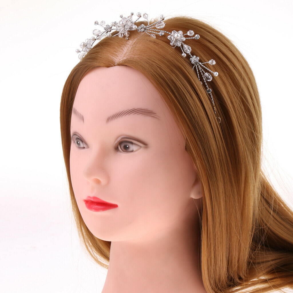 Georgeous Flower Diamante Headband Crown Tiara Wedding Party Jewelry Gift