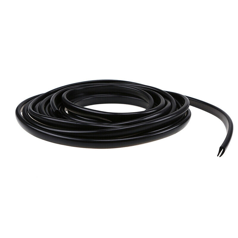 5m Car Door Edge Trim Guard Molding Rubber Seal Strip Scratch Protector Black