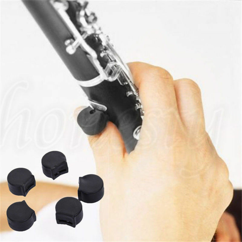 10PCS Black Rubber Clarinet Thumb Rest Cushion Comfort Protector
