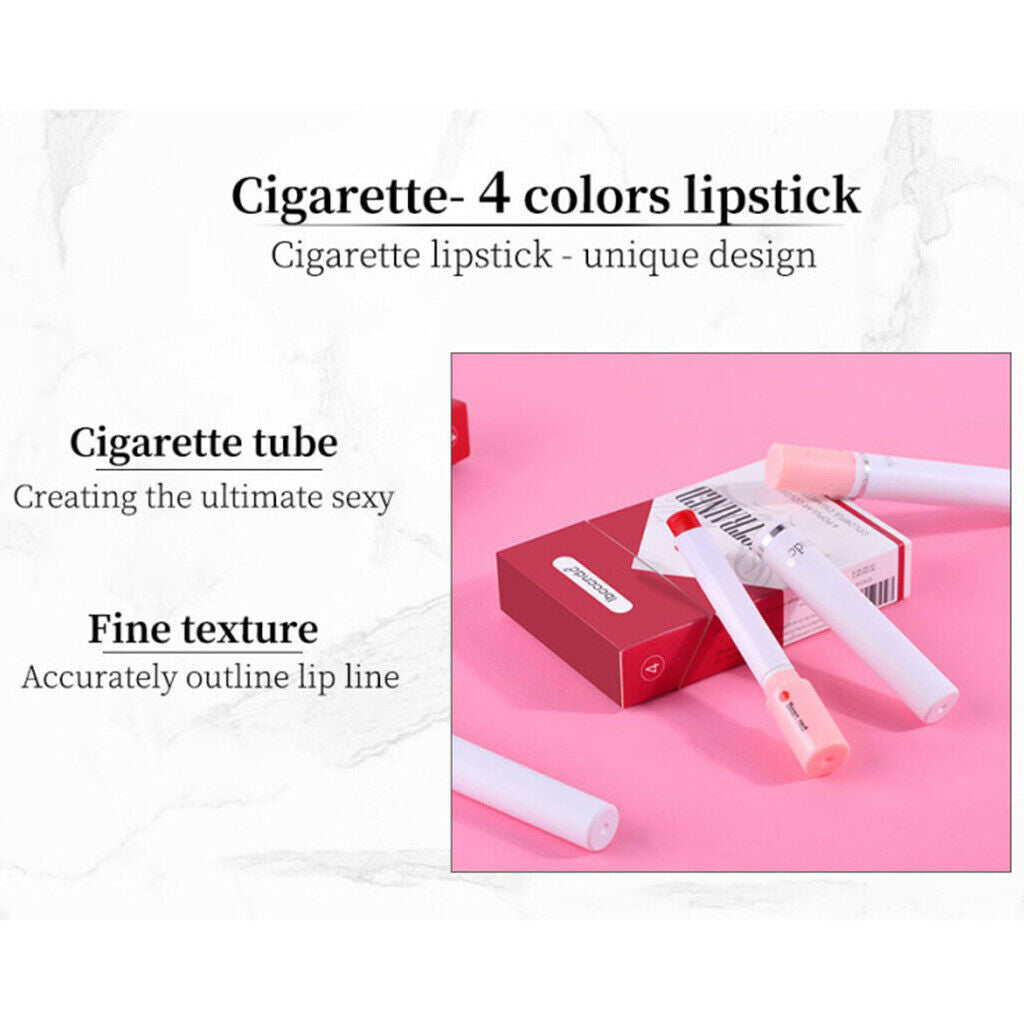4x Velvet Creamy Lipsticks Women Hydrating Lip Stick Balm for Party Wedding
