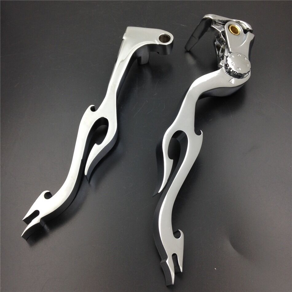 For Suzuki GSXR GSX-R GSXR1000 2005 2006 CHROME Brake Clutch Flame Lever