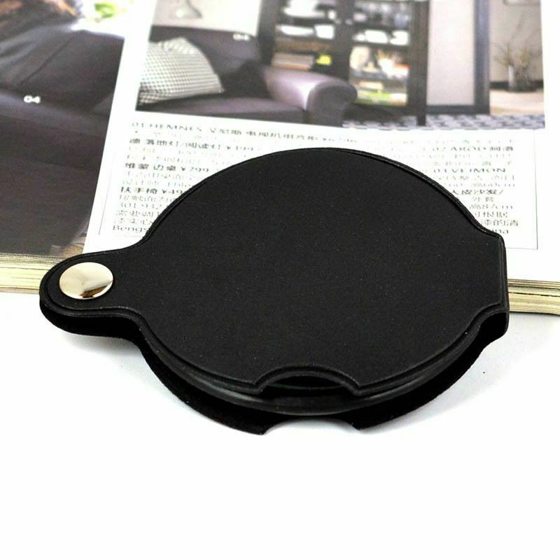 Folding Magnifier New 60mm 5X Mini Portable Glass Lens Jewelry Loupe Amplifier