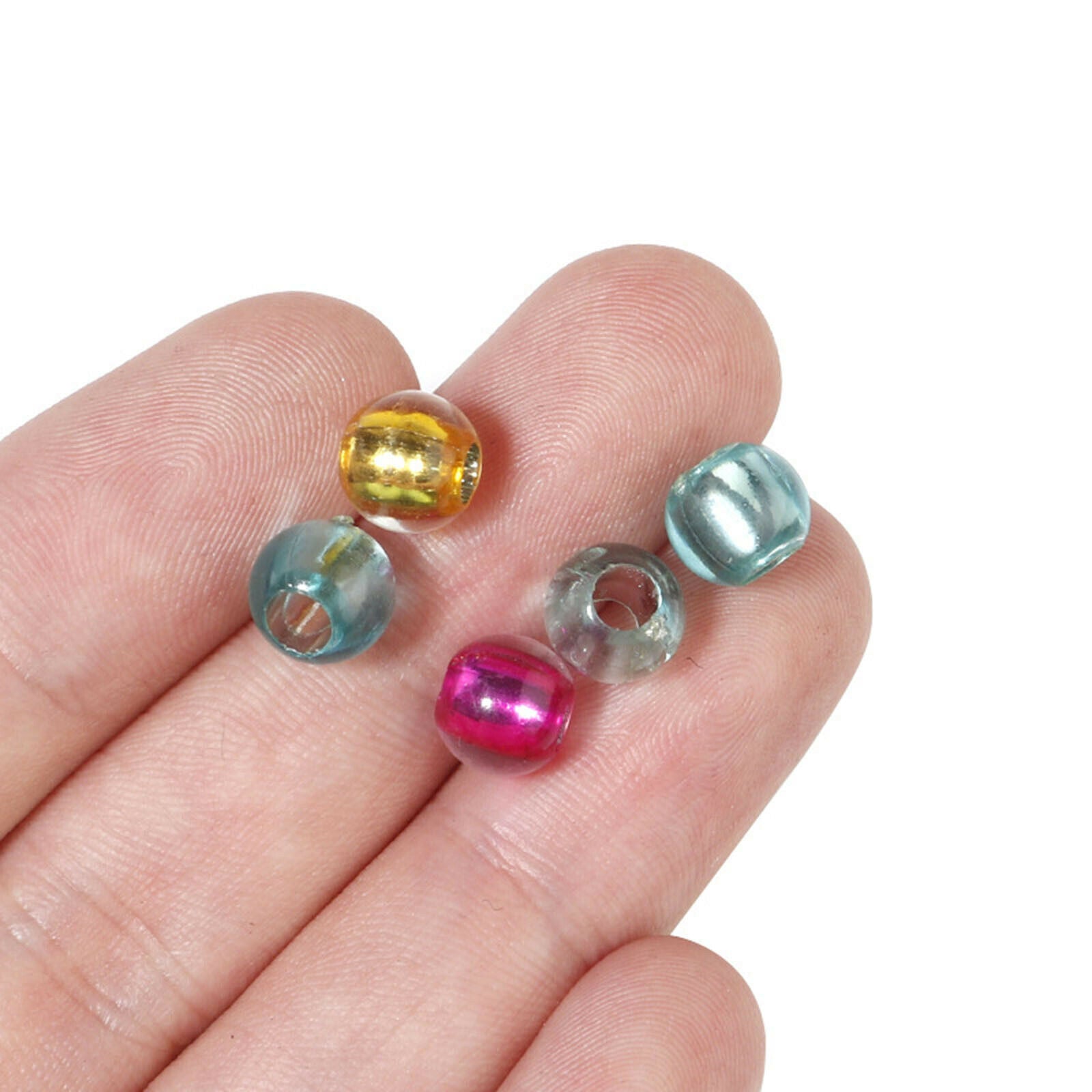 500Pack Acrylic BeadsBig Holes Beads for DIY Jewelry Necklace Earring Making