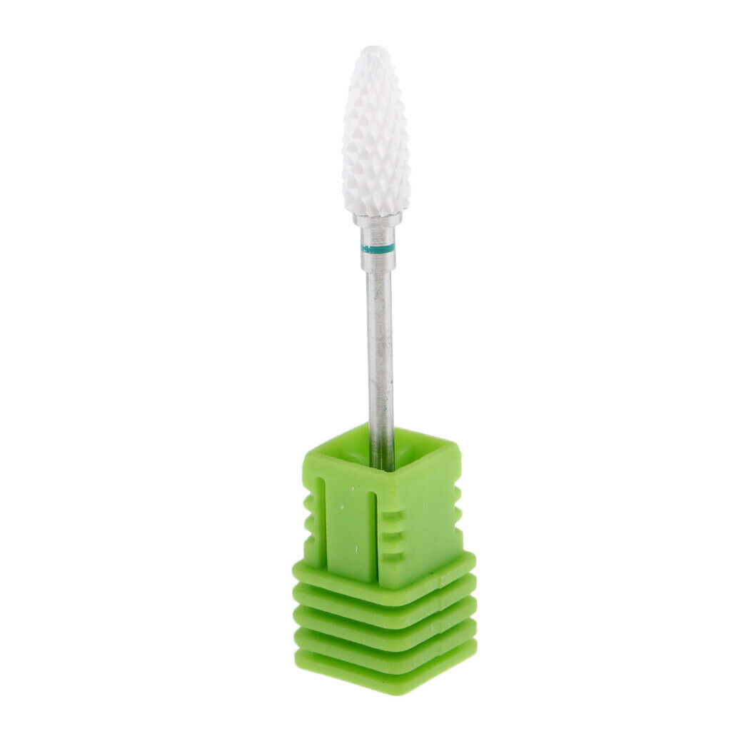 3/32 Ceramic Polishing Head Nail Drill Bit for Electric Nail Machine Green-C