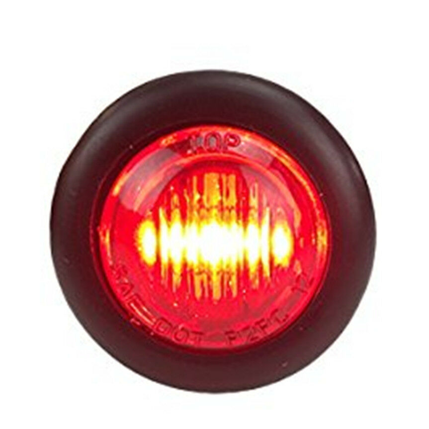 8X 3/4" Red LED Clearance Marker Bullet Lamp Car Truck Trailer Side Marker Light